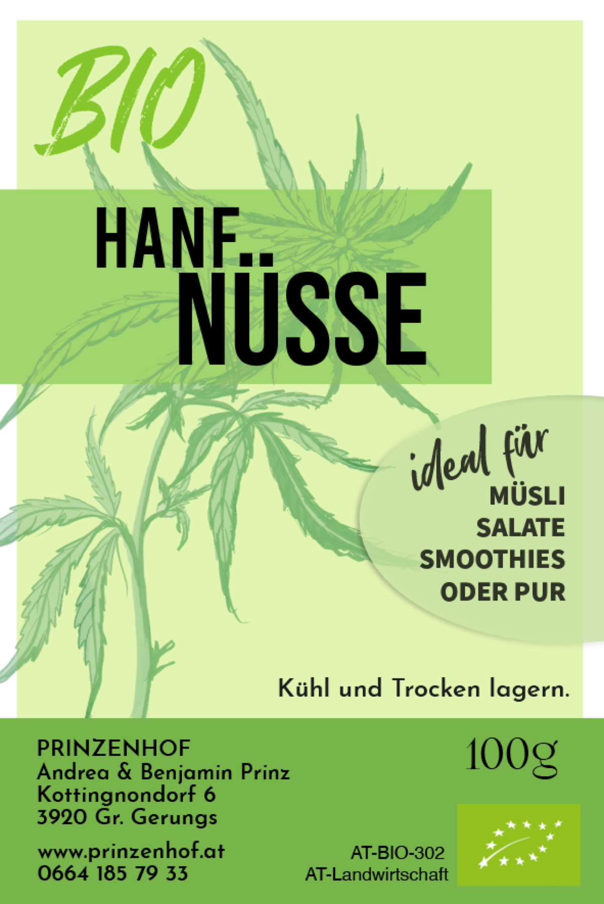 Hanfnüsse Produktillustration