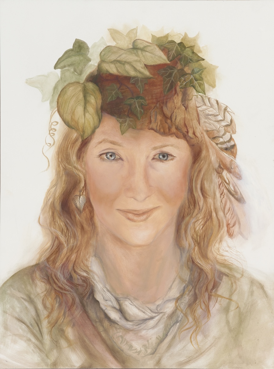 Ölportrait von Mona als Waldelfe